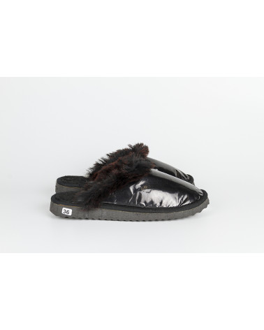 zapatillas destalonadas con pelo