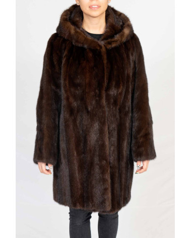 CHAQUETON VISON CON CAPUCHA