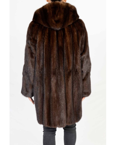 CHAQUETON VISON CON CAPUCHA