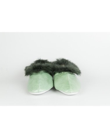 babuchas con borde de pelo