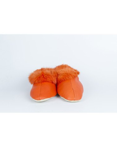 babuchas con borde de pelo