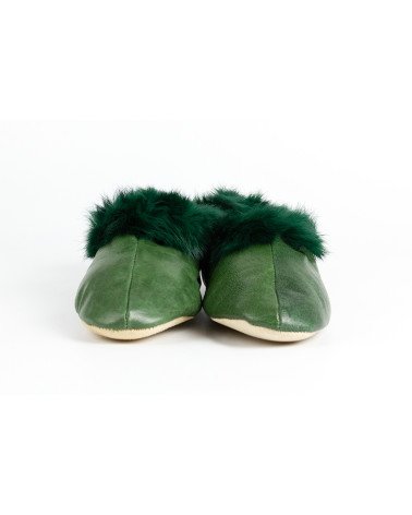 babuchas con borde de pelo