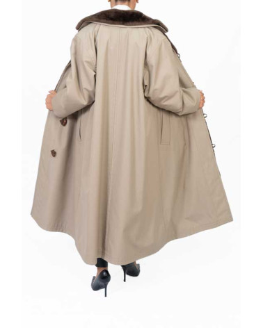GABARDINA CON INTERIOR DE PIEL