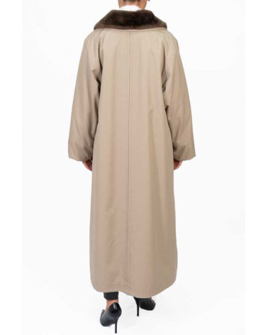 GABARDINA CON INTERIOR DE PIEL