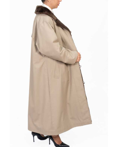 GABARDINA CON INTERIOR DE PIEL