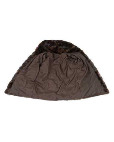 CHAQUETÓN DE VISÓN CON CAPUCHA