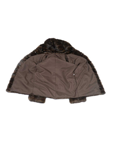 CHAQUETÓN DE VISÓN CON CAPUCHA