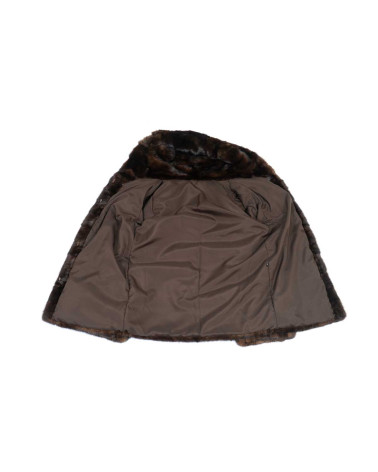 CHAQUETÓN DE VISÓN CON CAPUCHA