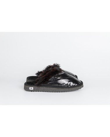 zapatillas destalonadas con pelo