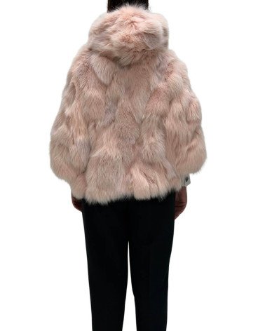 PONCHO DE VISÓN CON CAPUCHA